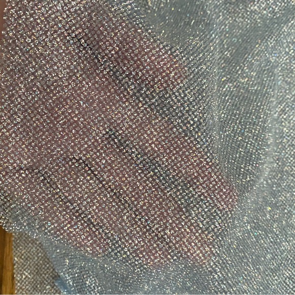 Elsie & Fred blue iridescent mesh miniskirt. Size 8. New with tags. - Picture 4 of 8